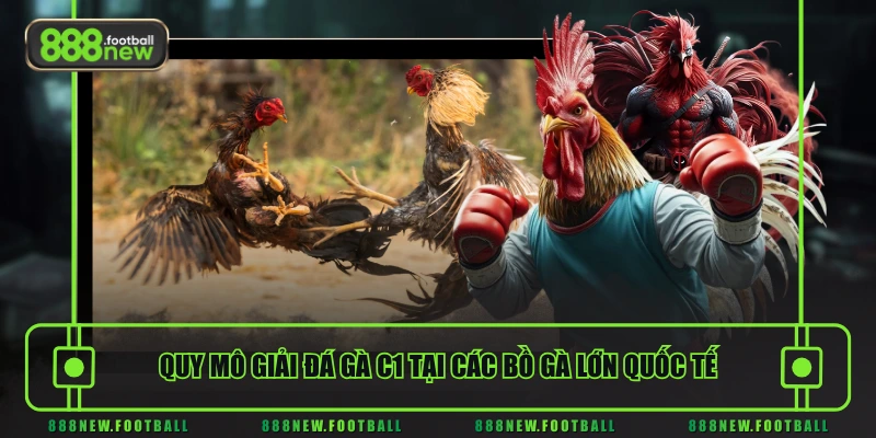 Quy mô giải đá gà C1 tại các bồ gà lớn quốc tế